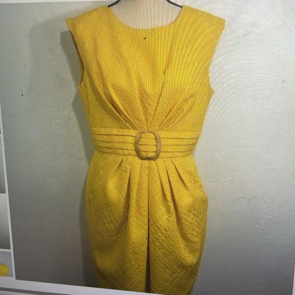 Julian Taylor Yellow sleeveless Dress 12
